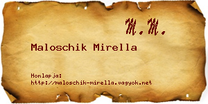 Maloschik Mirella névjegykártya